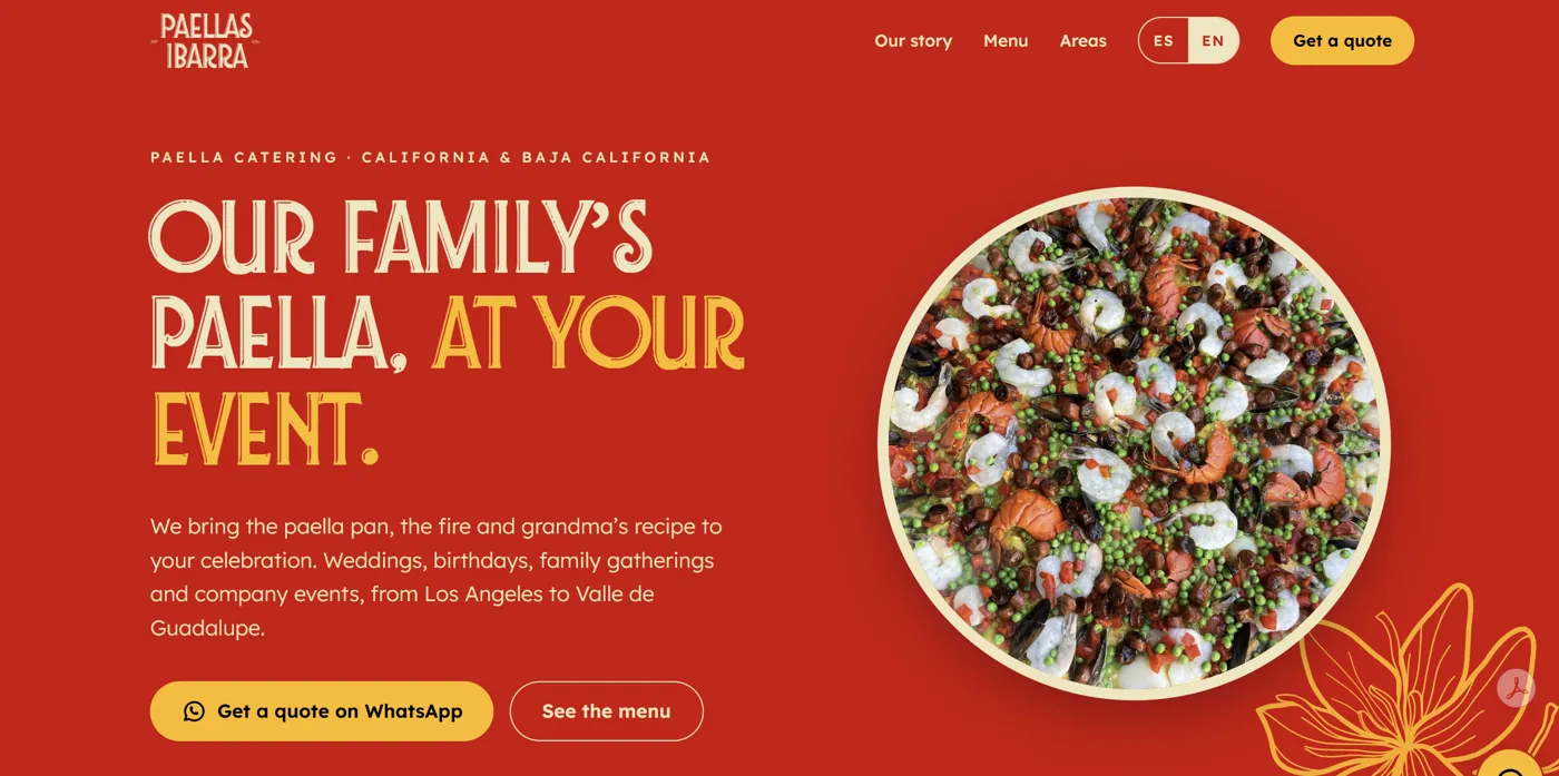 Paellas Ibarra homepage